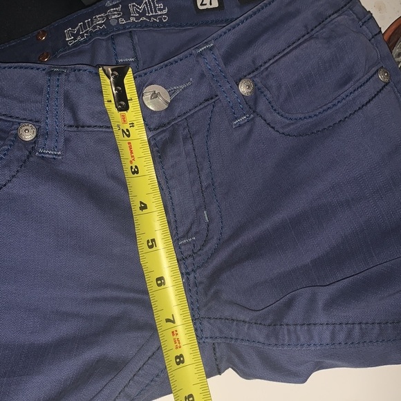 𝅺miss me Denim Brand Blue Skinny with Pocket Rhinestones Design US 27 - Picture 8 of 9